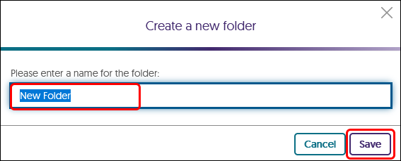 Name the new folder