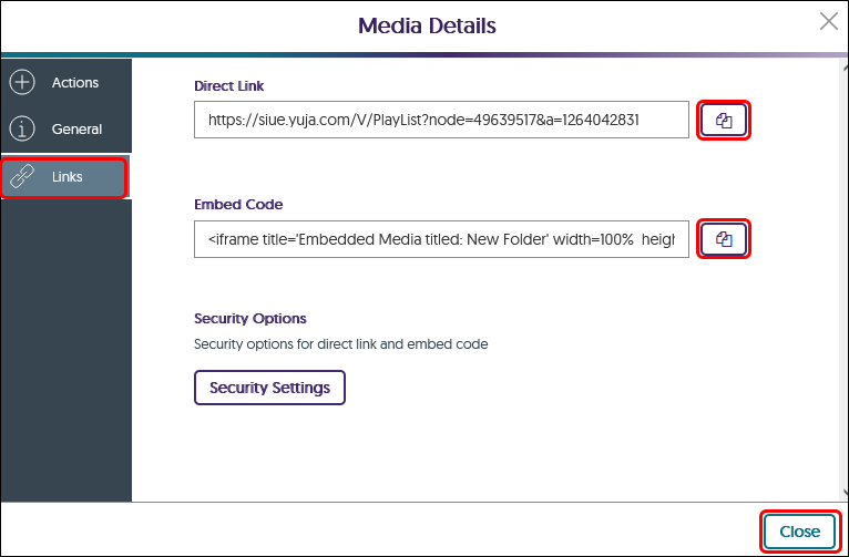 copy links