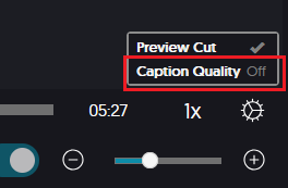 caption quality feature