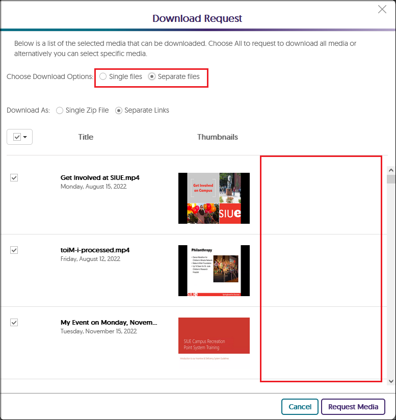 Separate Files Option