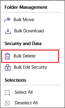 bulk delete