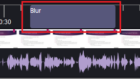 blur section on waveform