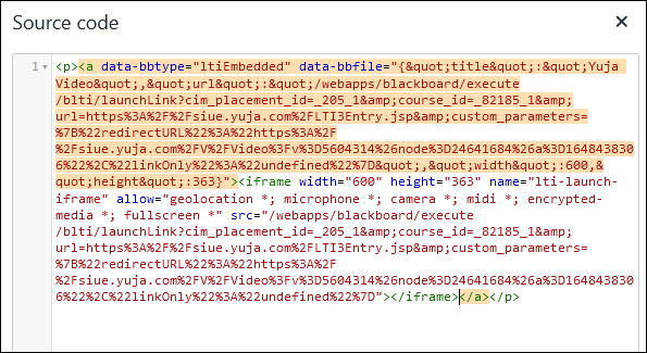 HTML code